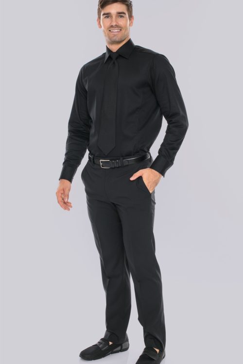 Calvin Klein slim fit long sleeve shirt (black) Liquid Yacht Wear