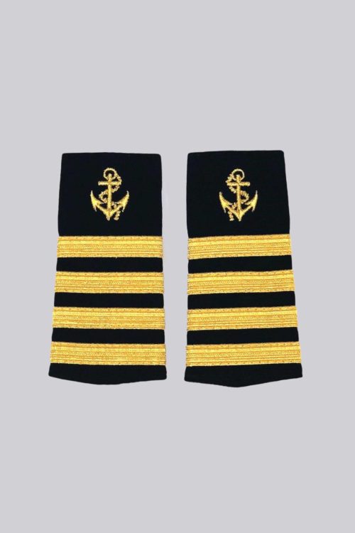 Other Captain Epaulet Gold Four Stripes (Black/Gold) Liquid Yacht Wear