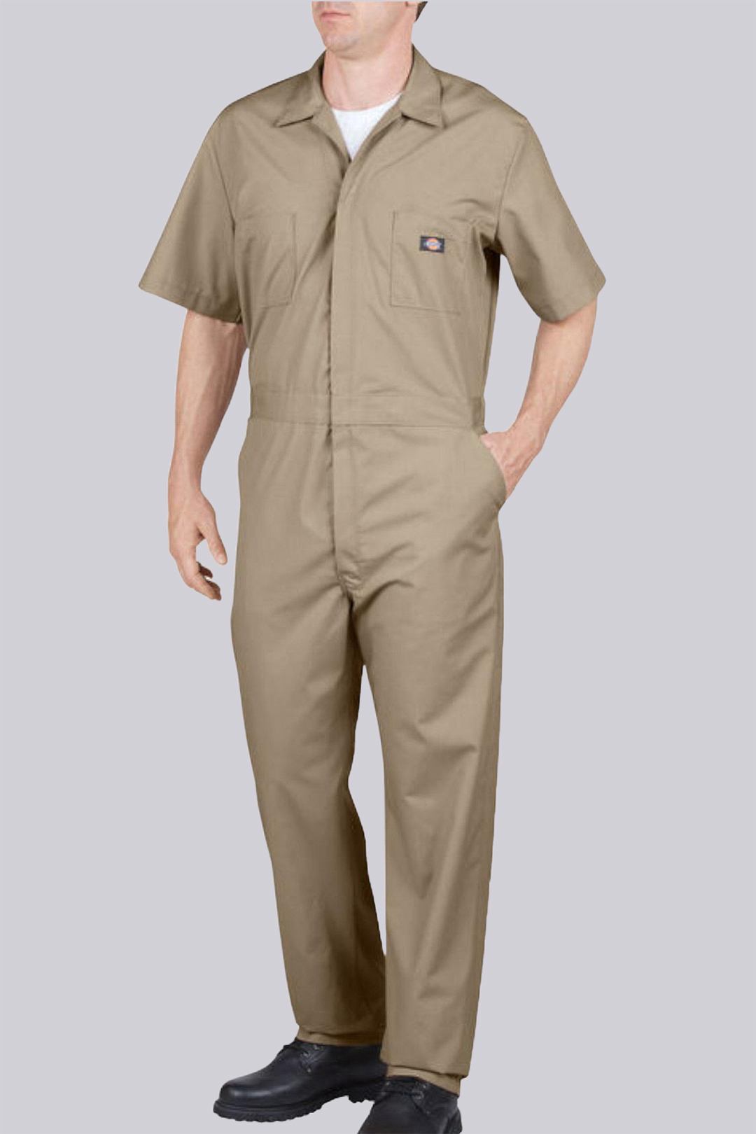 Essentials Herren Unterhose Stain & Wrinkle-Resistant Short-Sleeve Coverall 