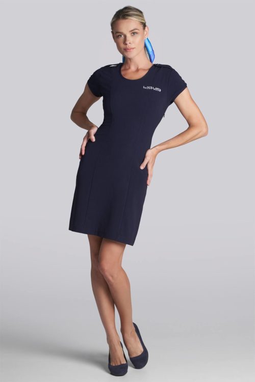 Boat Bum The Oh So Fancy! Epaulet Dress with Radio Pocket (Navy) Liquid Yacht Wear