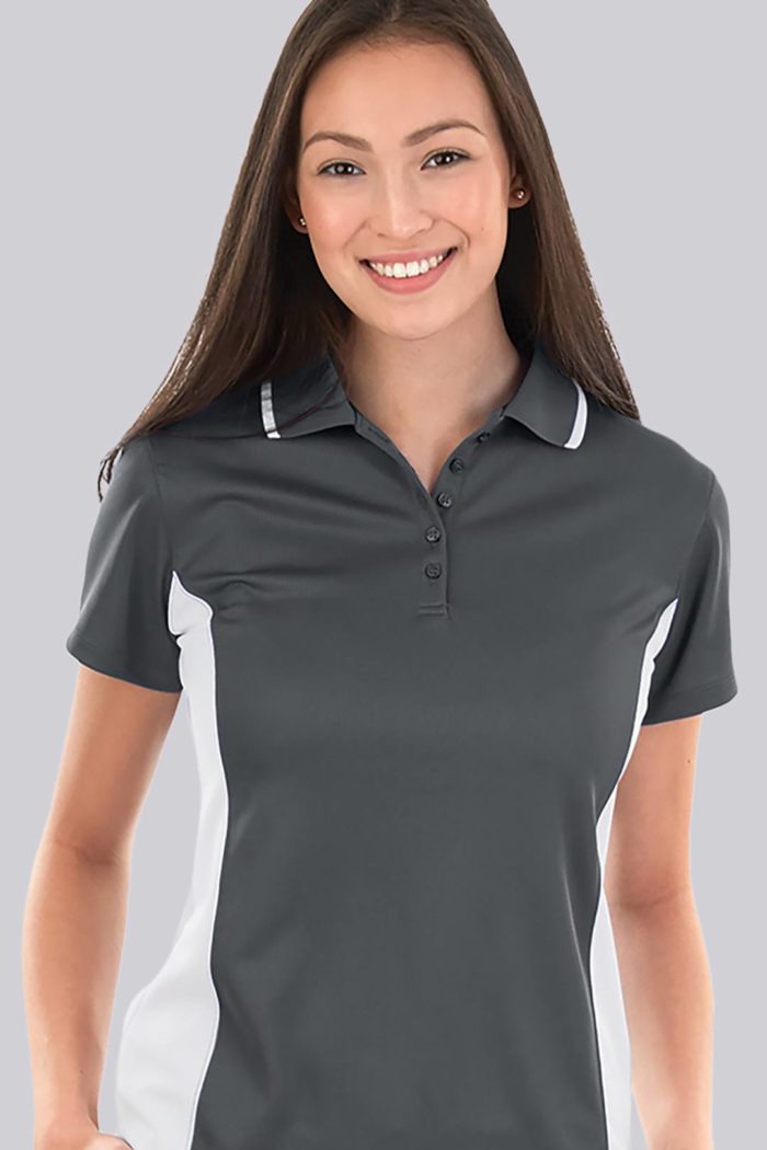 Charles River Color Blocked Polo - Ladies (Slate/White) Liquid Yacht Wear