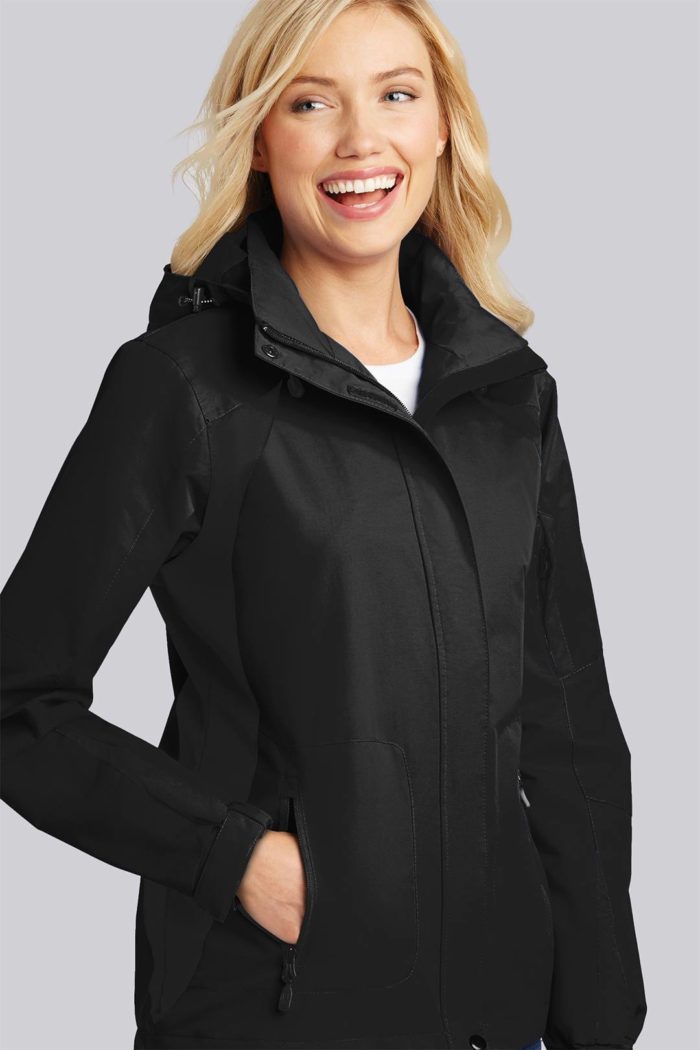 Other Ladies Waterproof All Season Jacket (Black/Black) Liquid Yacht Wear