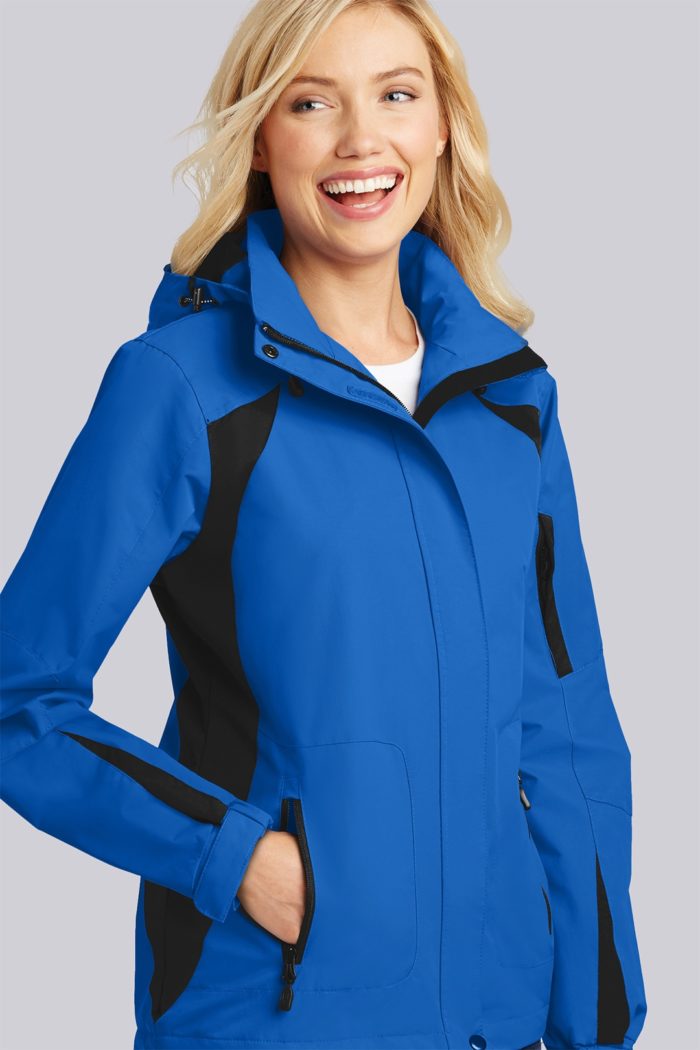 Other Ladies Waterproof All Season Jacket (Blue/Black) Liquid Yacht Wear