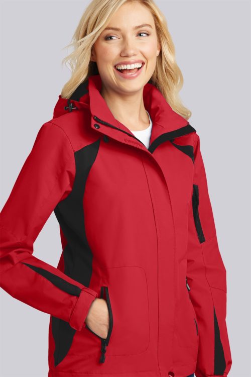 Other Ladies Waterproof All Season Jacket (Red/Black) Liquid Yacht Wear