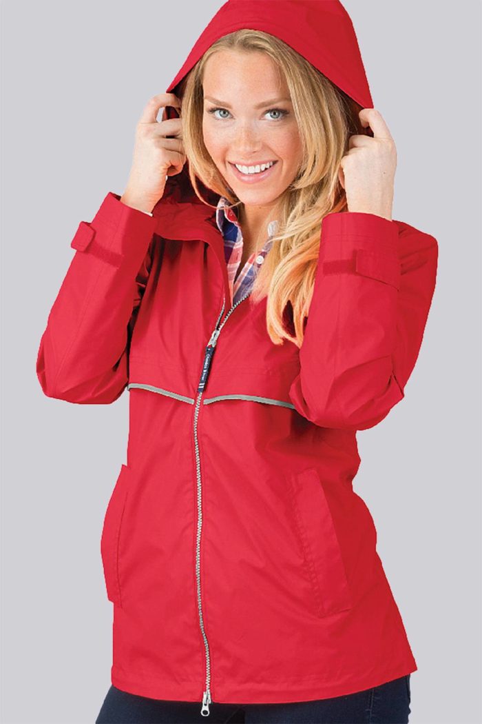 Charles River Ladies Tender Rain Jacket (Red)