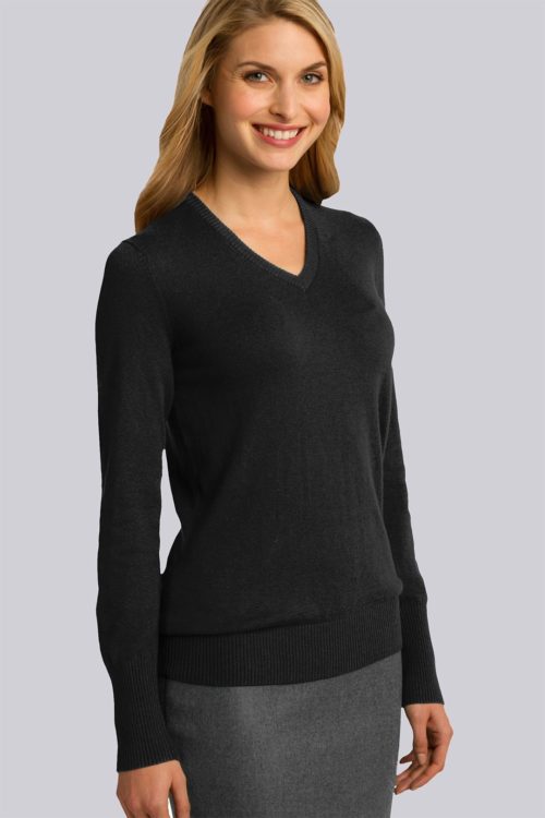 Super Soft V-Neck Sweater (Black) Liquid Yacht Wear