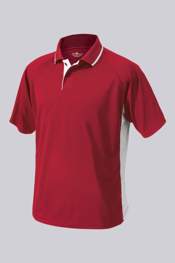 Charles River Color Blocked Polo - Mens (Red/White) Liquid Yacht Wear
