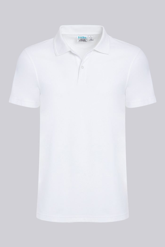 Boat Bum Coolmax Polo - Mens front (white)