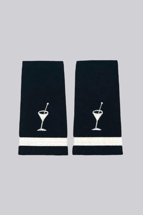 Other Martini Epaulet Silver One Stripe (Black/Silver) Liquid Yacht Wear