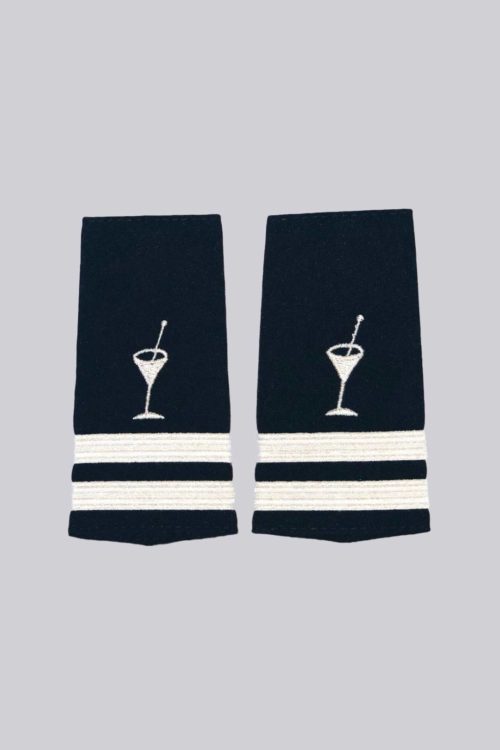 Other Martini Epaulet Silver Two Stripes (Black/Silver) Liquid Yacht Wear