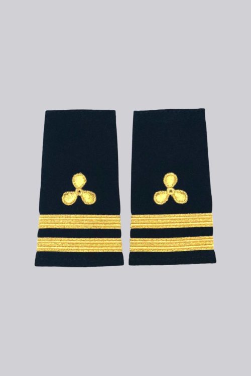 Other Second Engineer Epaulet Gold Two Stripes (Black/Gold) Liquid Yacht Wear
