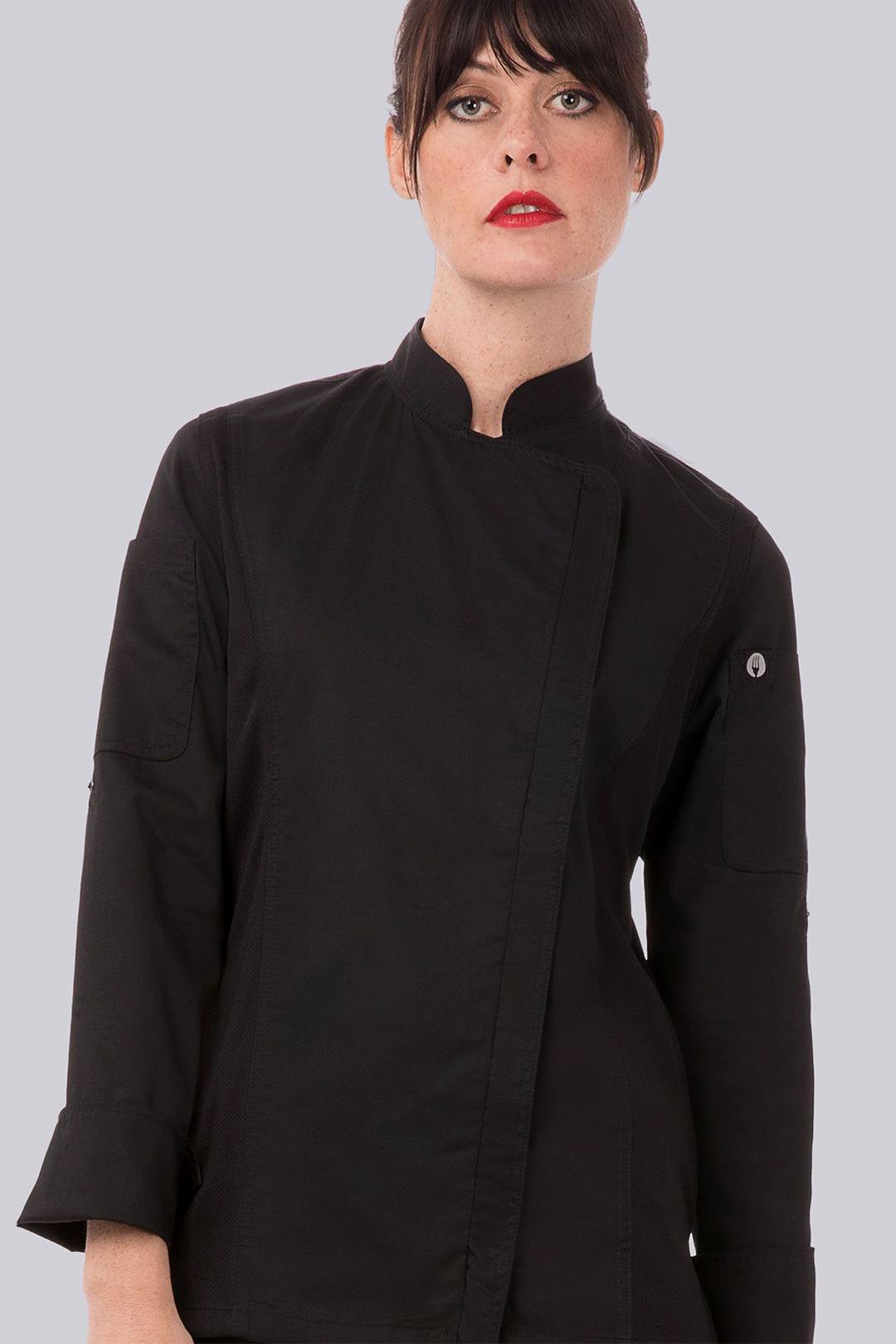 Chefworks Ladies Long Sleeve Chef Coat Liquid Yacht Wear
