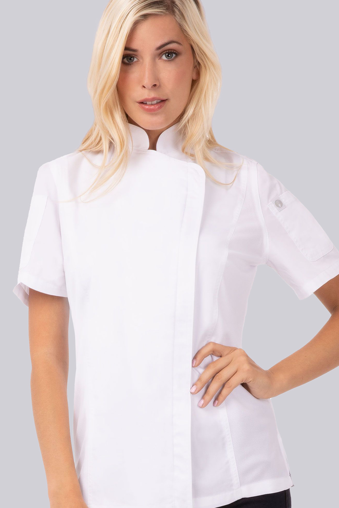 Women's chef sales coat short sleeve