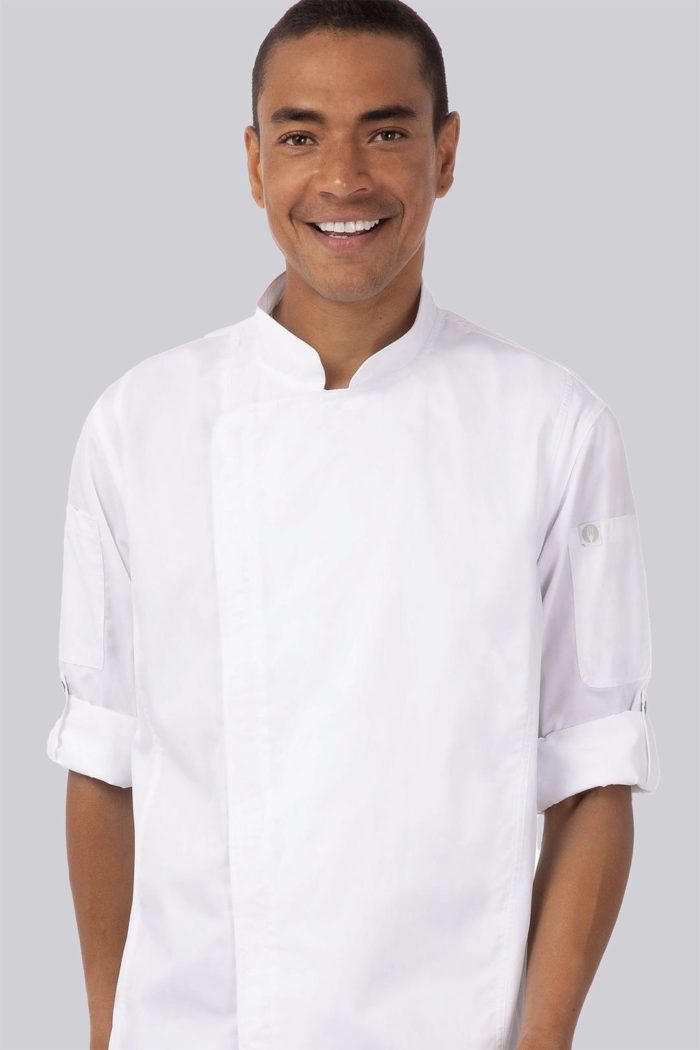 Liquid Yacht Wear Chefworks mens Hartford long sleeve chef coat (white) Liquid Yacht Wear