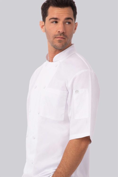 Liquid Yacht Wear Chefworks mens Montreal cool vent short sleeve chef coat (white) Liquid Yacht Wear