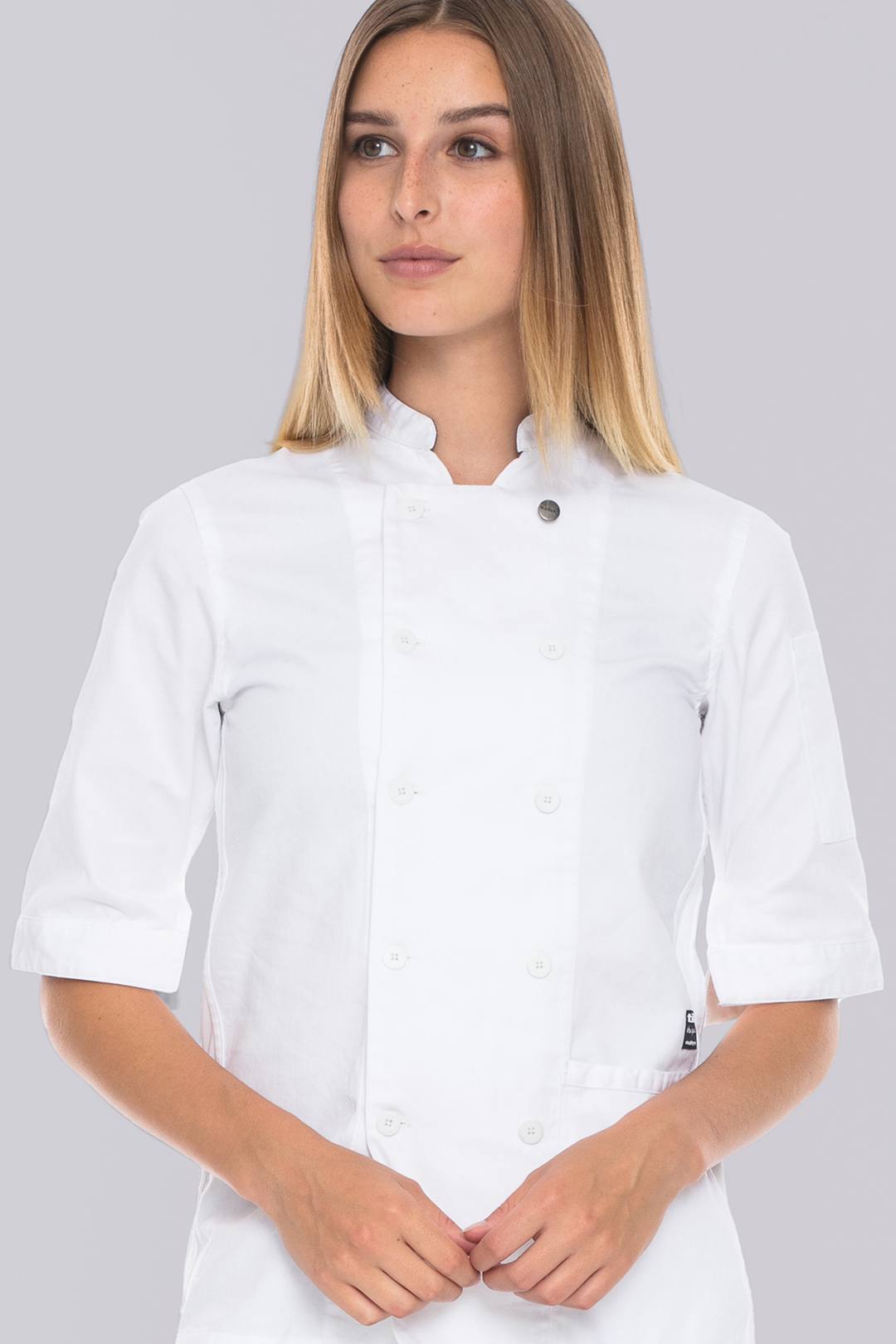 Women's Chef coat Short Sleeve 0478 Sizes XS to 3XL White 