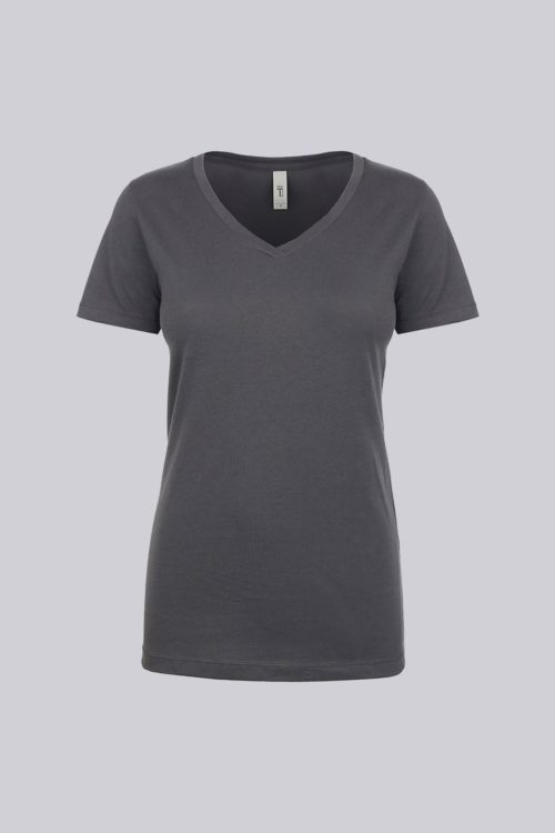 Next Level Ladies Ideal V-neck Tee (charcoal) Liquid Yacht Wear