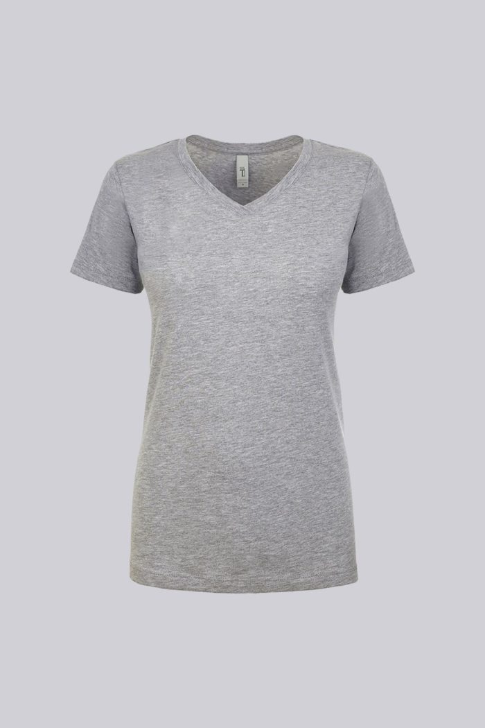 Next Level Ladies Ideal V-neck Tee (heather grey) Liquid Yacht Wear