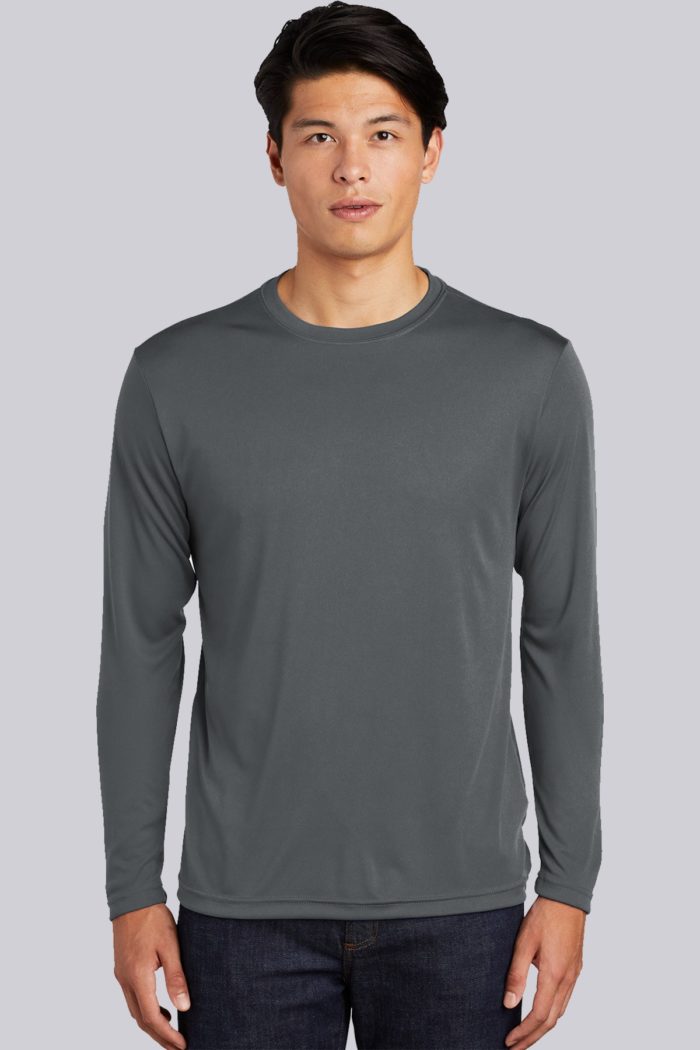 Sport-Tek Long Sleeve PosiCharge Competitor Tee (model - Iron Grey) liquid yatch wear