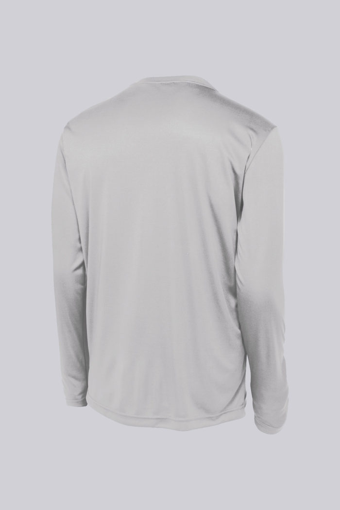Sport-Tek Long Sleeve PosiCharge Competitor Tee - back (Silver Grey) liquid yatch wear