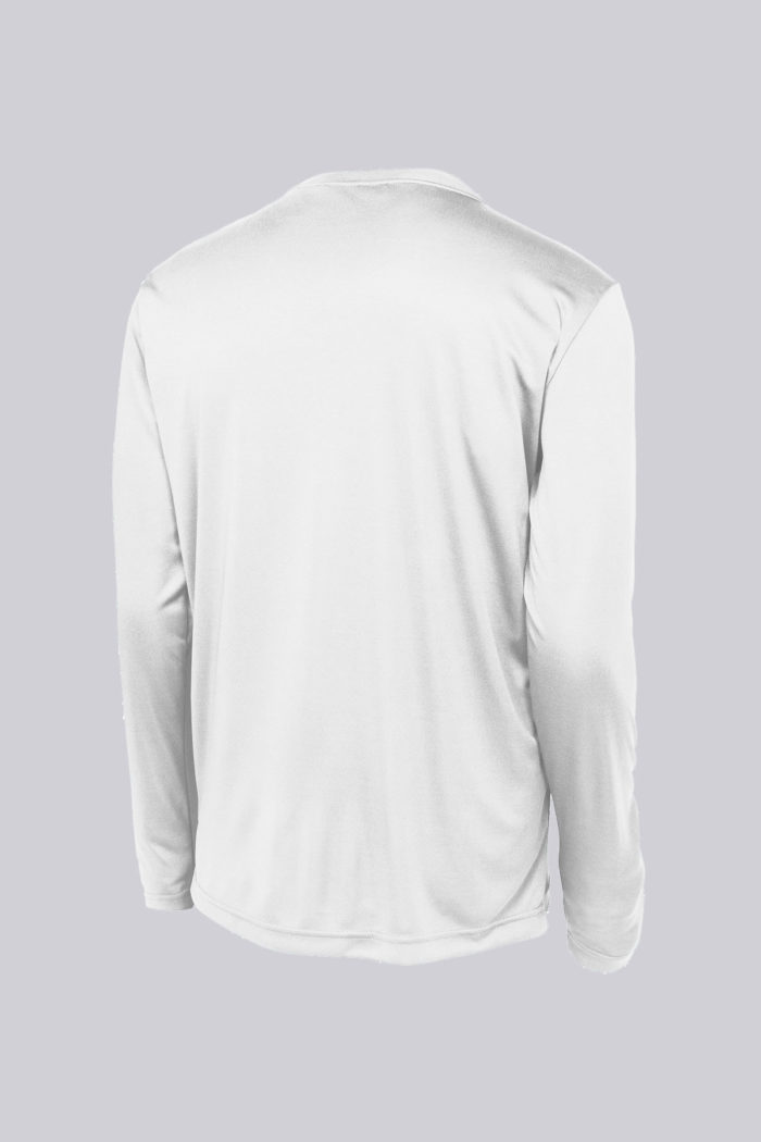 Sport-Tek Long Sleeve PosiCharge Competitor Tee - back (White) liquid yatch wear