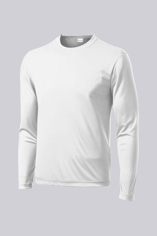 Sport-Tek Long Sleeve PosiCharge Competitor Tee - front (White) liquid yatch wear