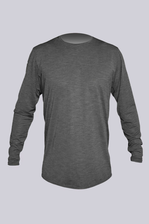 Anetik-mens-low-pro-tech-long-sleeve-tees-charcoal-heathered-dark-gray-front