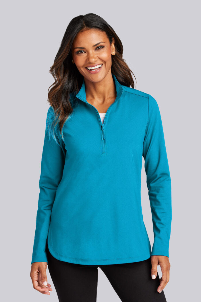 Port Authority Ladies C-FREE Double Knit 1/4-Zip - Image 4